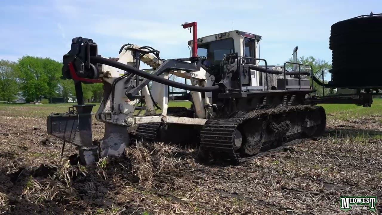  Field Drain Tile Installation || Midwest Farm Drainage LLC